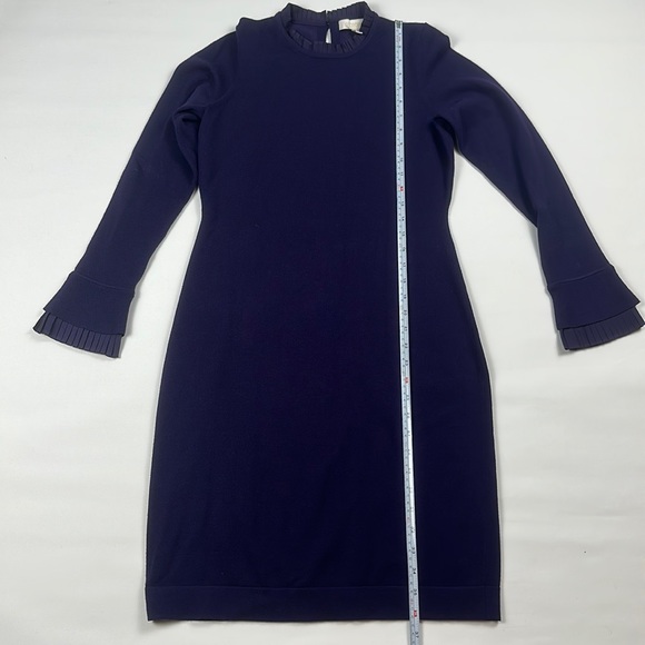 Etcetra purple sweater dress with long sleeve and ruffle detail. Size small - Picture 8 of 10